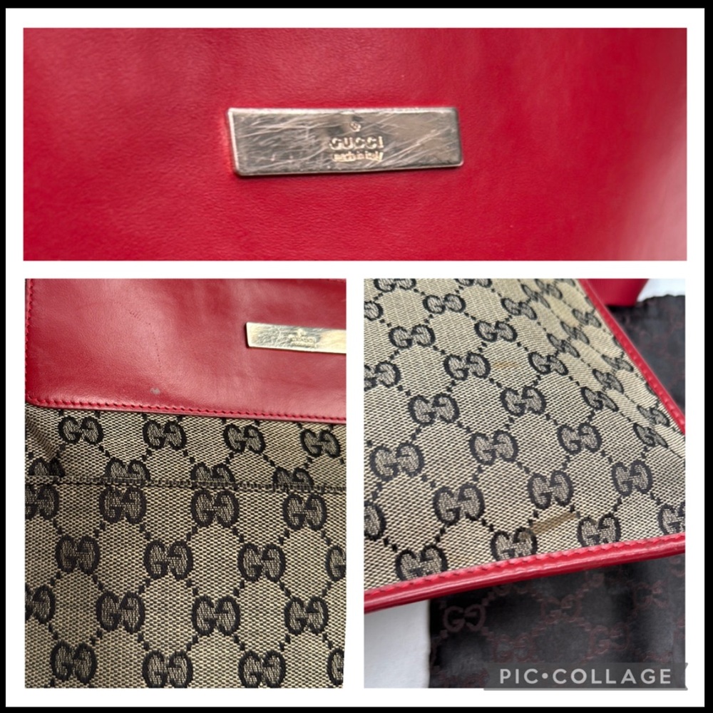 Authentic Gucci GG Monogram Leather & Canvas Crossbody, Care Card & Dust Bag - Picture 15 of 16